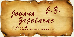 Jovana Zdjelarac vizit kartica